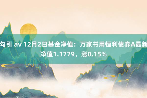 勾引 av 12月2日基金净值：万家书用恒利债券A最新净值1.1779，涨0.15%