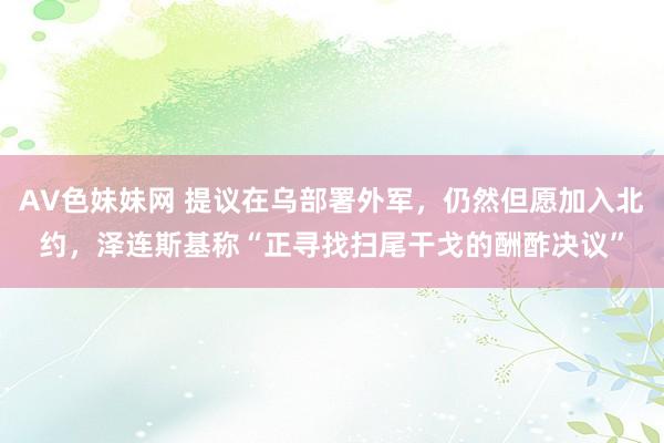 AV色妹妹网 提议在乌部署外军，仍然但愿加入北约，泽连斯基称“正寻找扫尾干戈的酬酢决议”