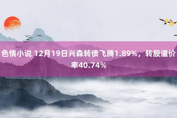 色情小说 12月19日兴森转债飞腾1.89%，转股溢价率40.74%