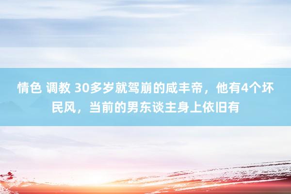 情色 调教 30多岁就驾崩的咸丰帝，他有4个坏民风，当前的男东谈主身上依旧有