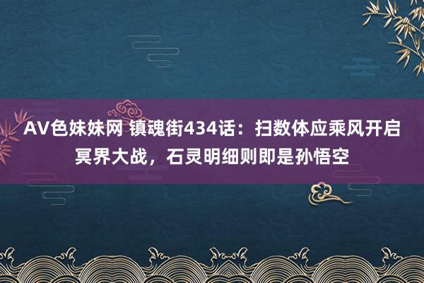 AV色妹妹网 镇魂街434话：扫数体应乘风开启冥界大战，石灵明细则即是孙悟空