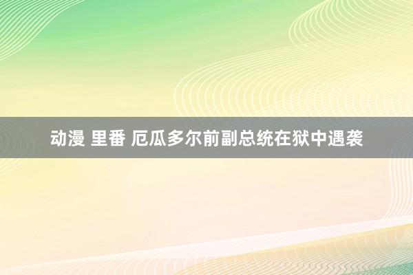 动漫 里番 厄瓜多尔前副总统在狱中遇袭