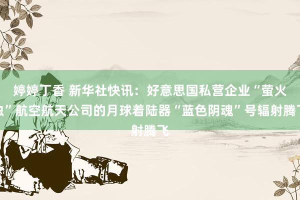 婷婷丁香 新华社快讯：好意思国私营企业“萤火虫”航空航天公司的月球着陆器“蓝色阴魂”号辐射腾飞